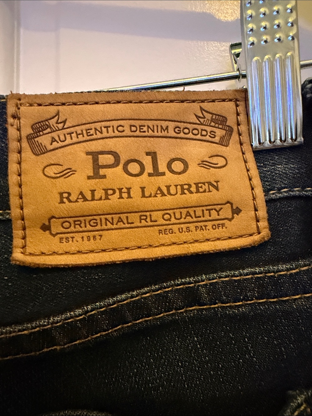 Polo by Ralph Lauren Men's Dark Indigo Slim Straight Jeans - Picture 8 of 9